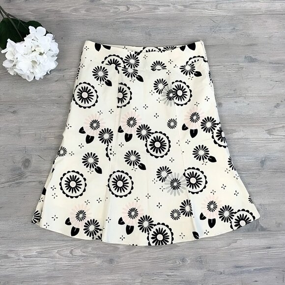 GAP Stretch Floral Flare Midi Skirt (size XS) - Picture 1 of 14